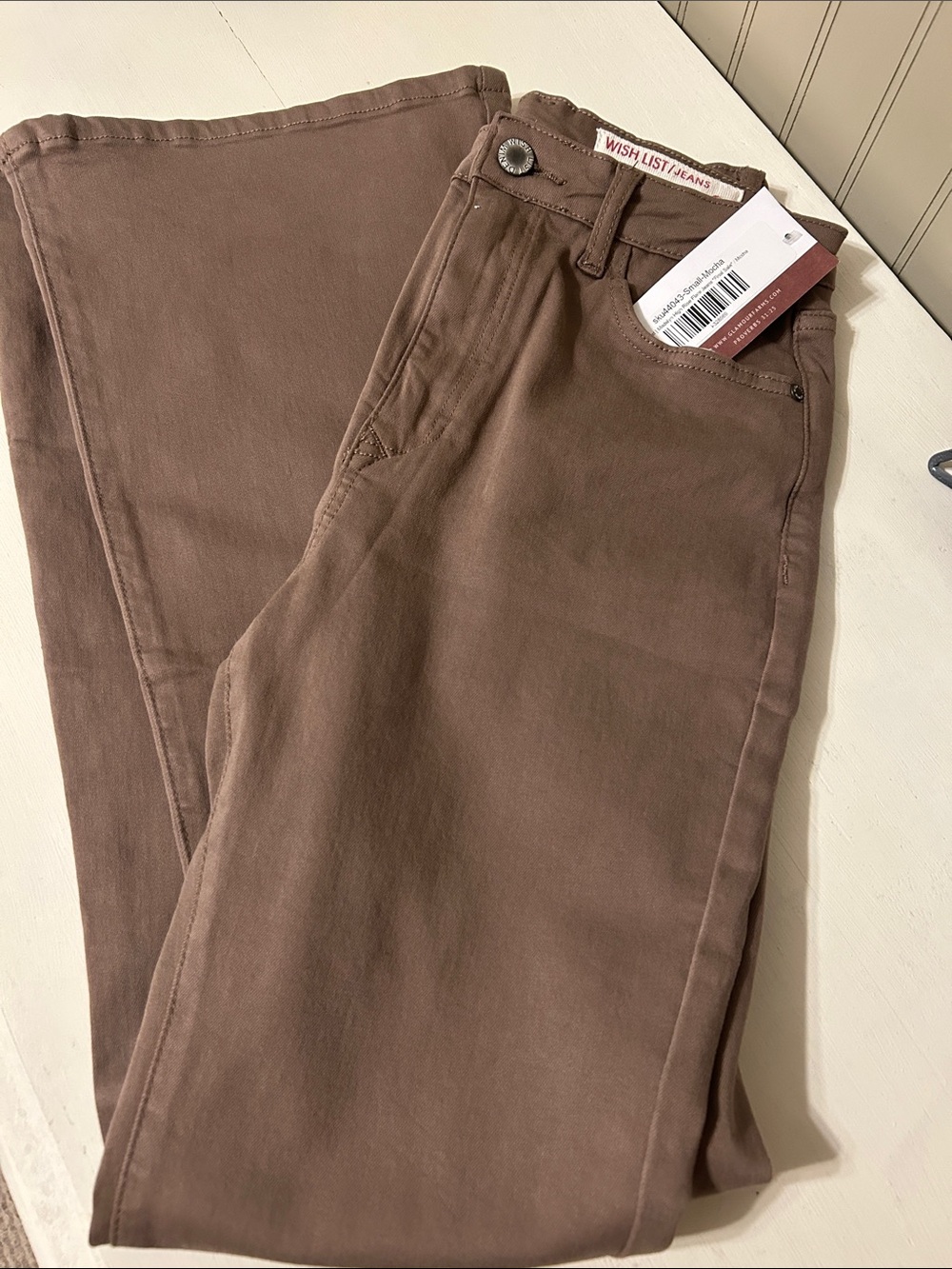Wishlist Brand Mocha Madelyn High Rise Flare Jeans